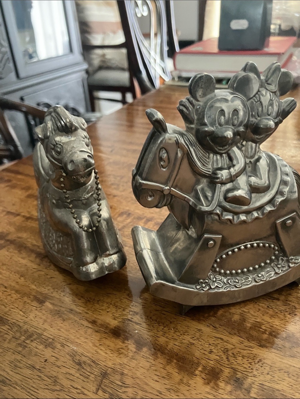 Silver Plated Rocking Horse Bank Set